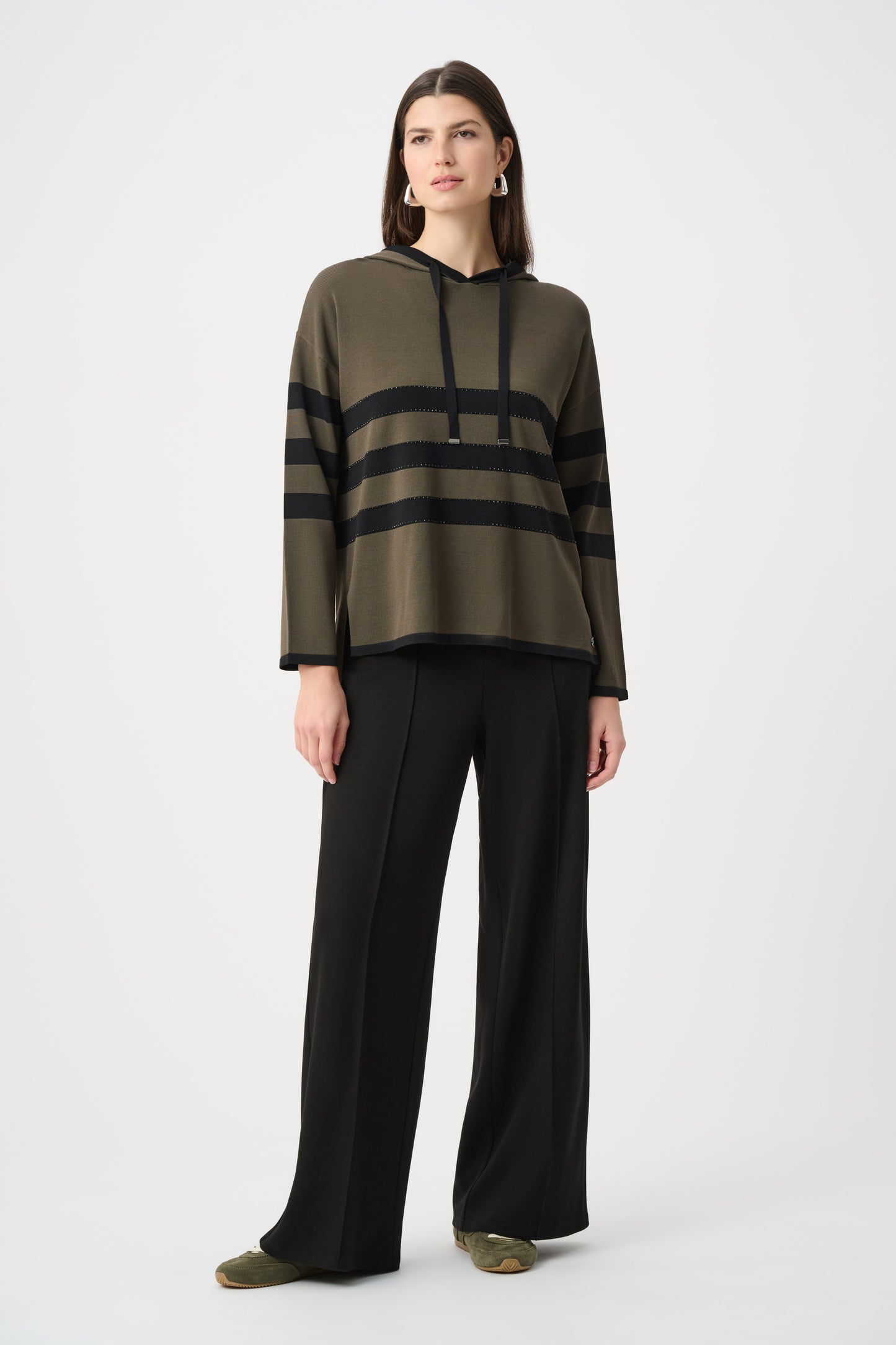 Joseph Ribkoff Pintuck Pull-On Trousers Black