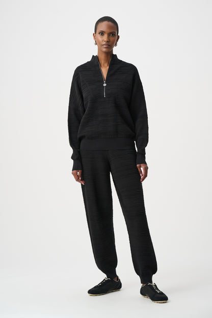 Joseph Ribkoff Half Zip Cocoon Sweater Black