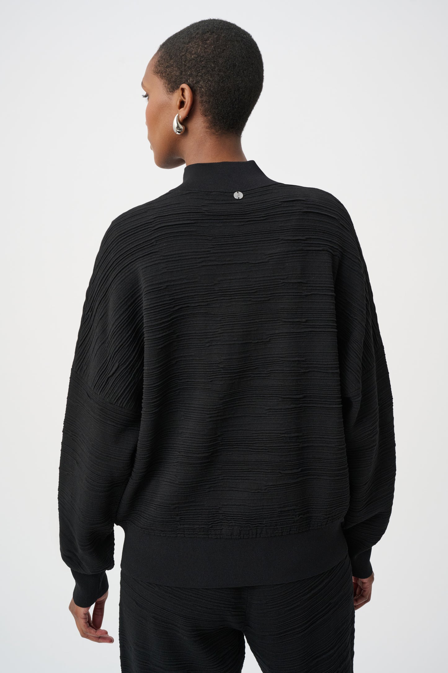 Joseph Ribkoff Half Zip Cocoon Sweater Black