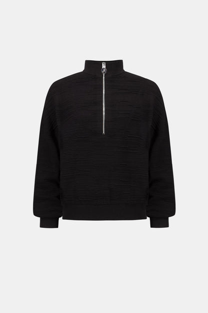 Joseph Ribkoff Half Zip Cocoon Sweater Black