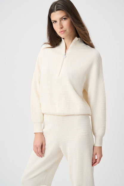Joseph Ribkoff Half Zip Cocoon Sweater Birch