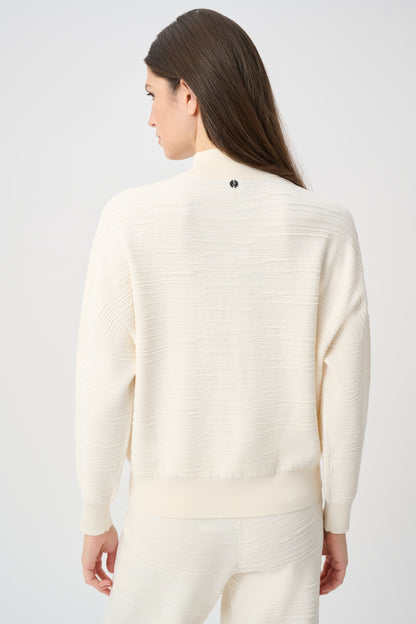Joseph Ribkoff Half Zip Cocoon Sweater Birch