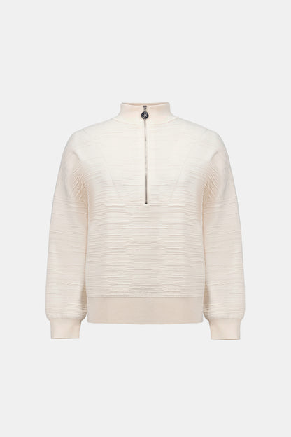 Joseph Ribkoff Half Zip Cocoon Sweater Birch