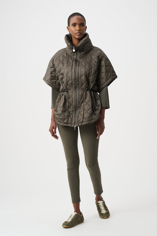 Joseph Ribkoff Shawl-Neck Boxy Vest Avocado