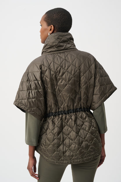Joseph Ribkoff Shawl-Neck Boxy Vest Avocado
