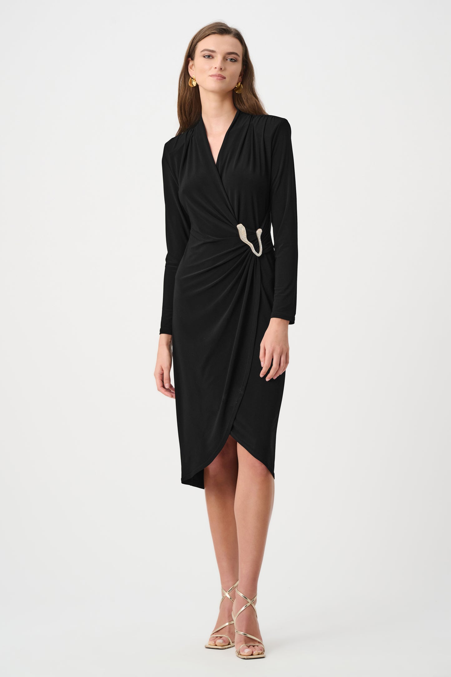 Joseph Ribkoff  Silky Knit Wrap Dress Black