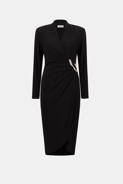 Joseph Ribkoff  Silky Knit Wrap Dress Black