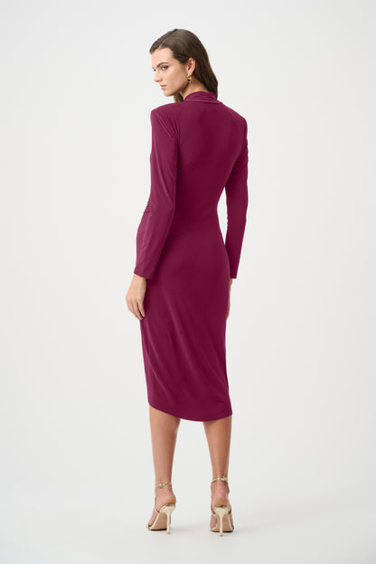 Joseph Ribkoff Silky Knit Wrap Dress Berry Burst