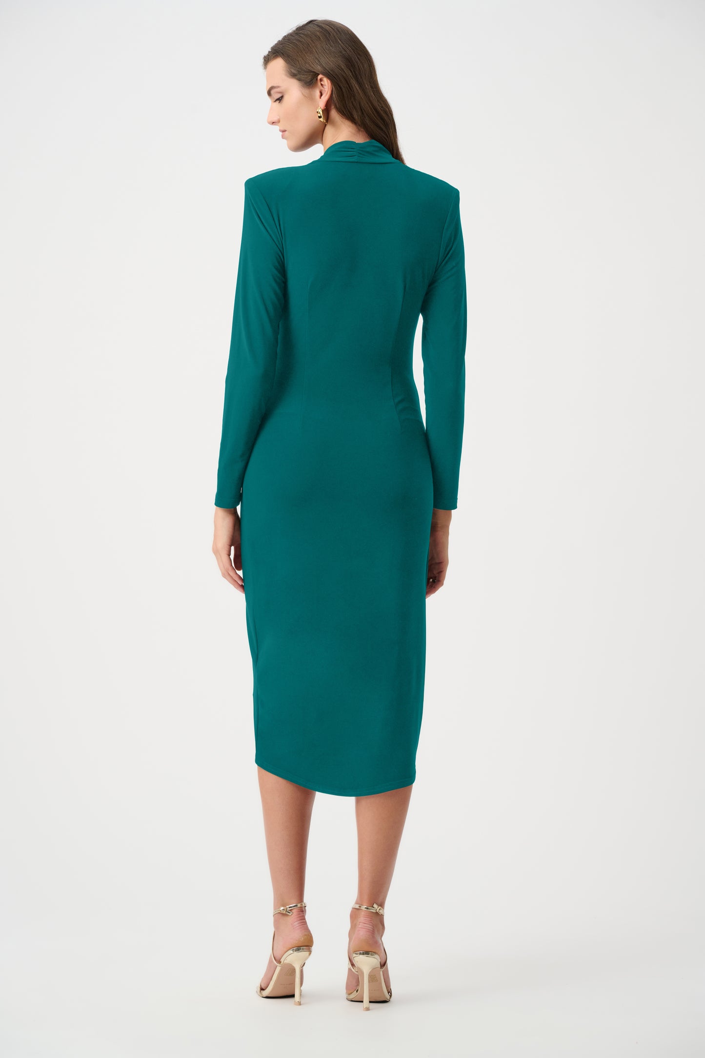 Joseph Ribkoff Silky Knit Wrap Dress Opulent Green