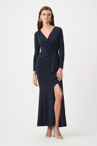 Joseph Ribkoff Sparkle Knit Gown Navy