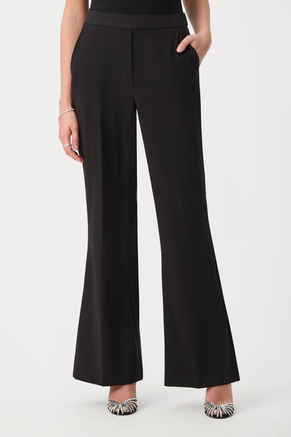 Joseph Ribkoff Twill Flared Pull-On Trousers Black
