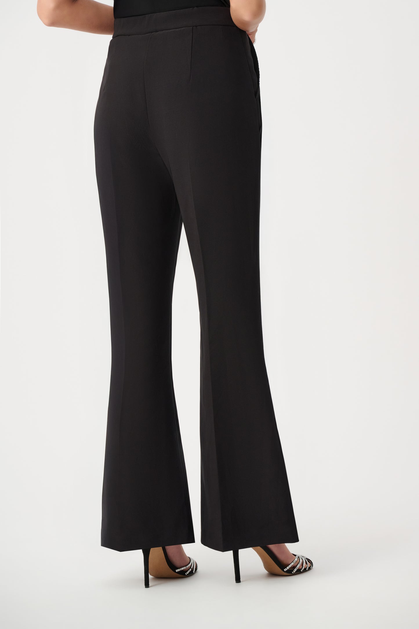 Joseph Ribkoff Twill Flared Pull-On Trousers Black
