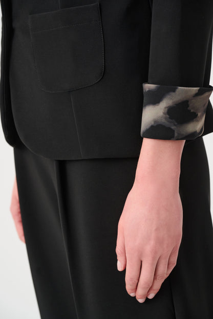 Joseph Ribkoff Contrast Cuff Blazer Black