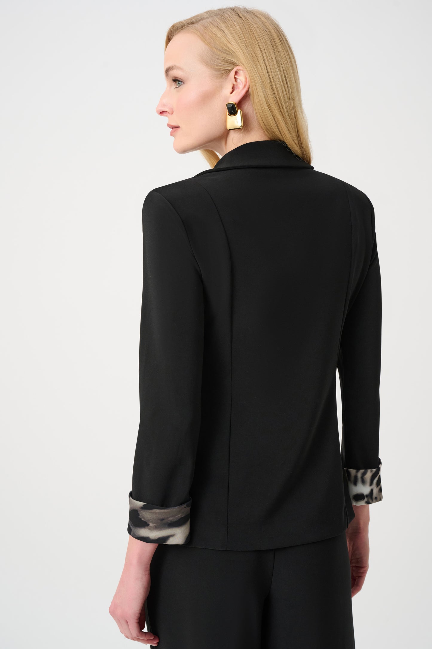 Joseph Ribkoff Contrast Cuff Blazer Black