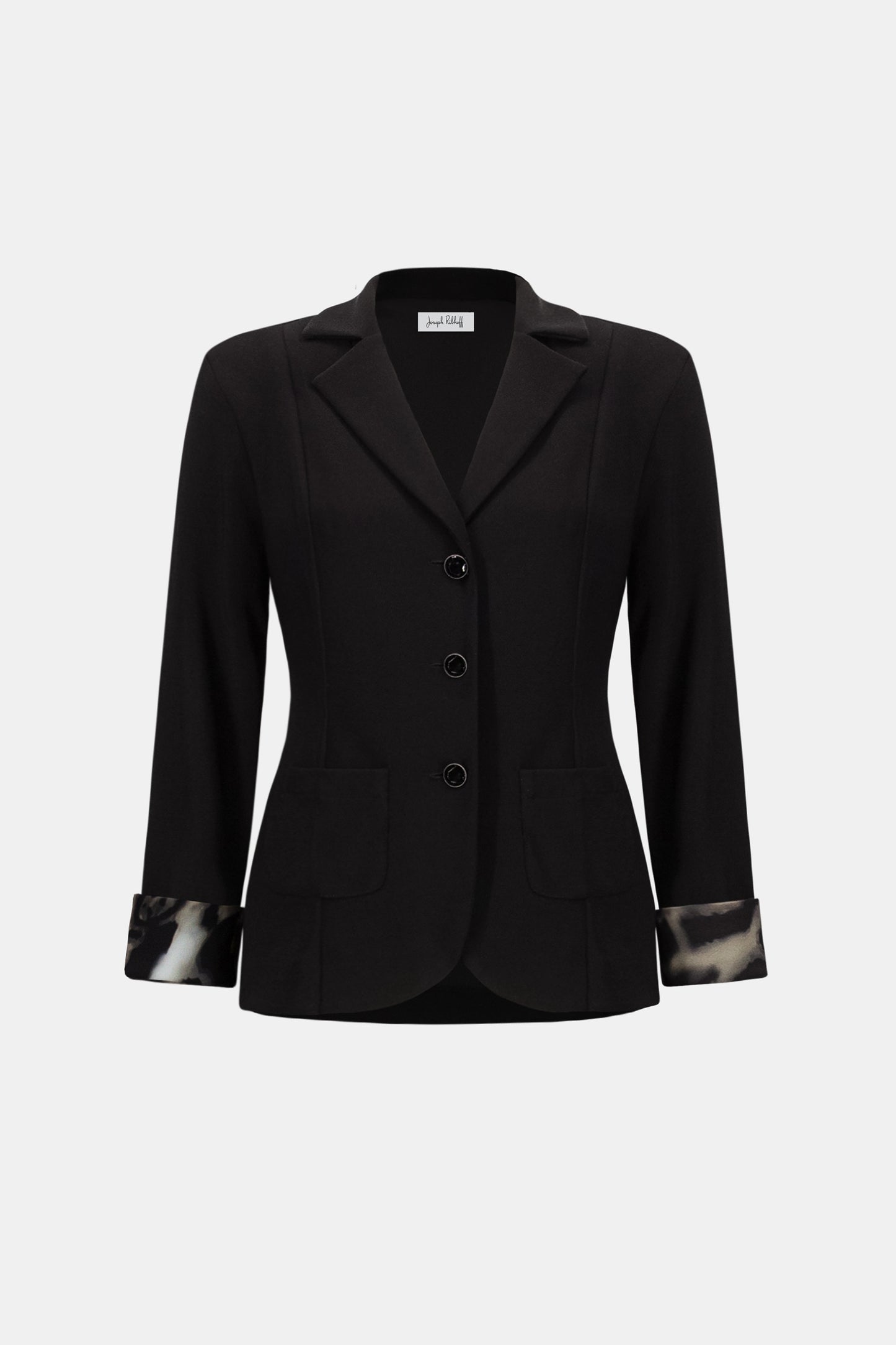Joseph Ribkoff Contrast Cuff Blazer Black