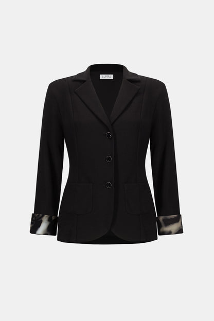 Joseph Ribkoff Contrast Cuff Blazer Black