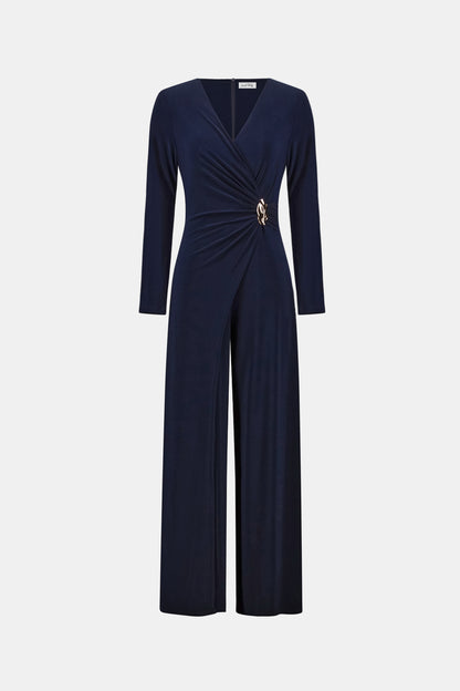 Joseph Ribkoff Wide Leg Wrap Jumpsuit Midnight Blue