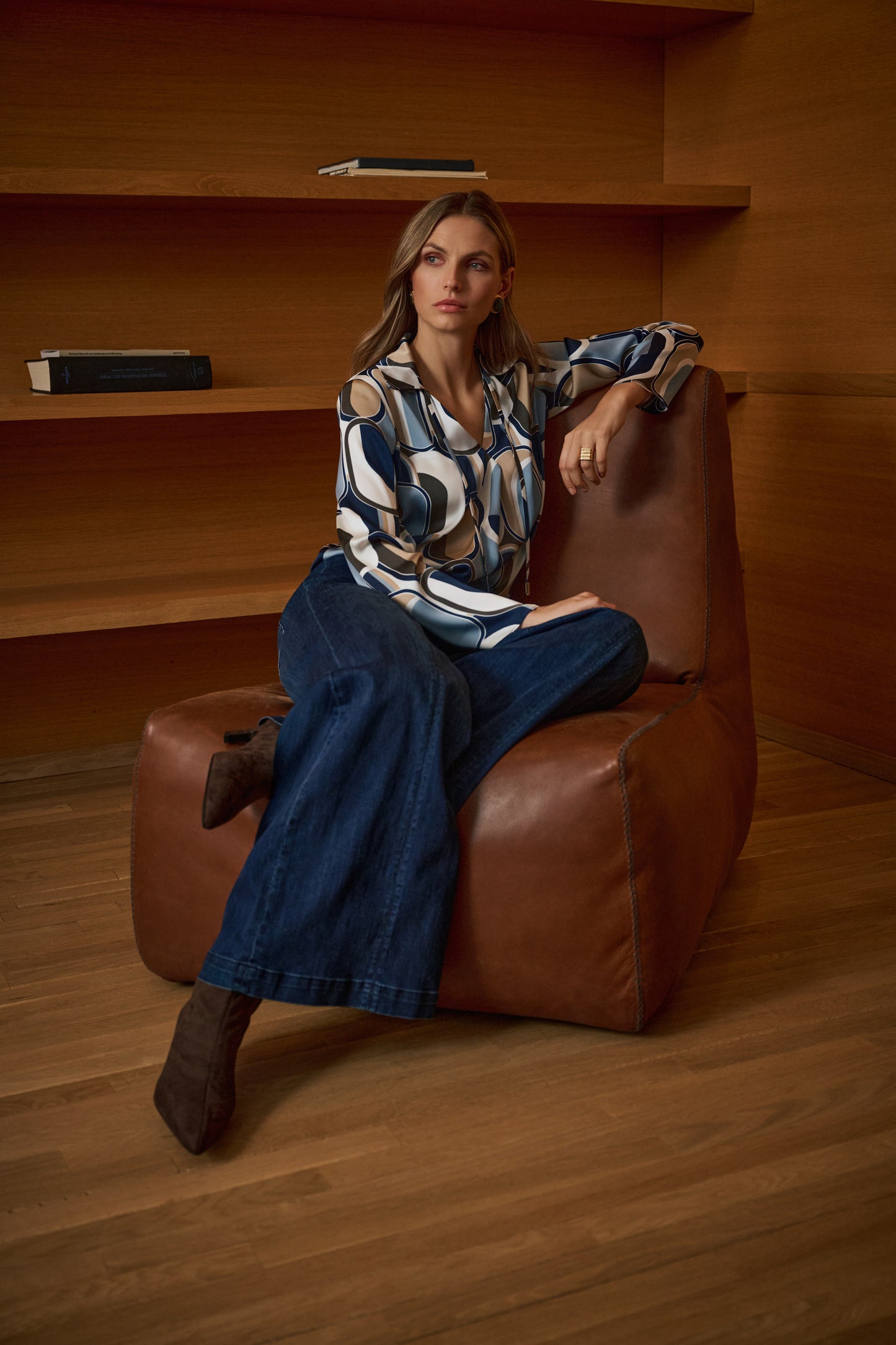 Joseph Ribkoff Pull-On Palazzo JeansDark Denim Blue