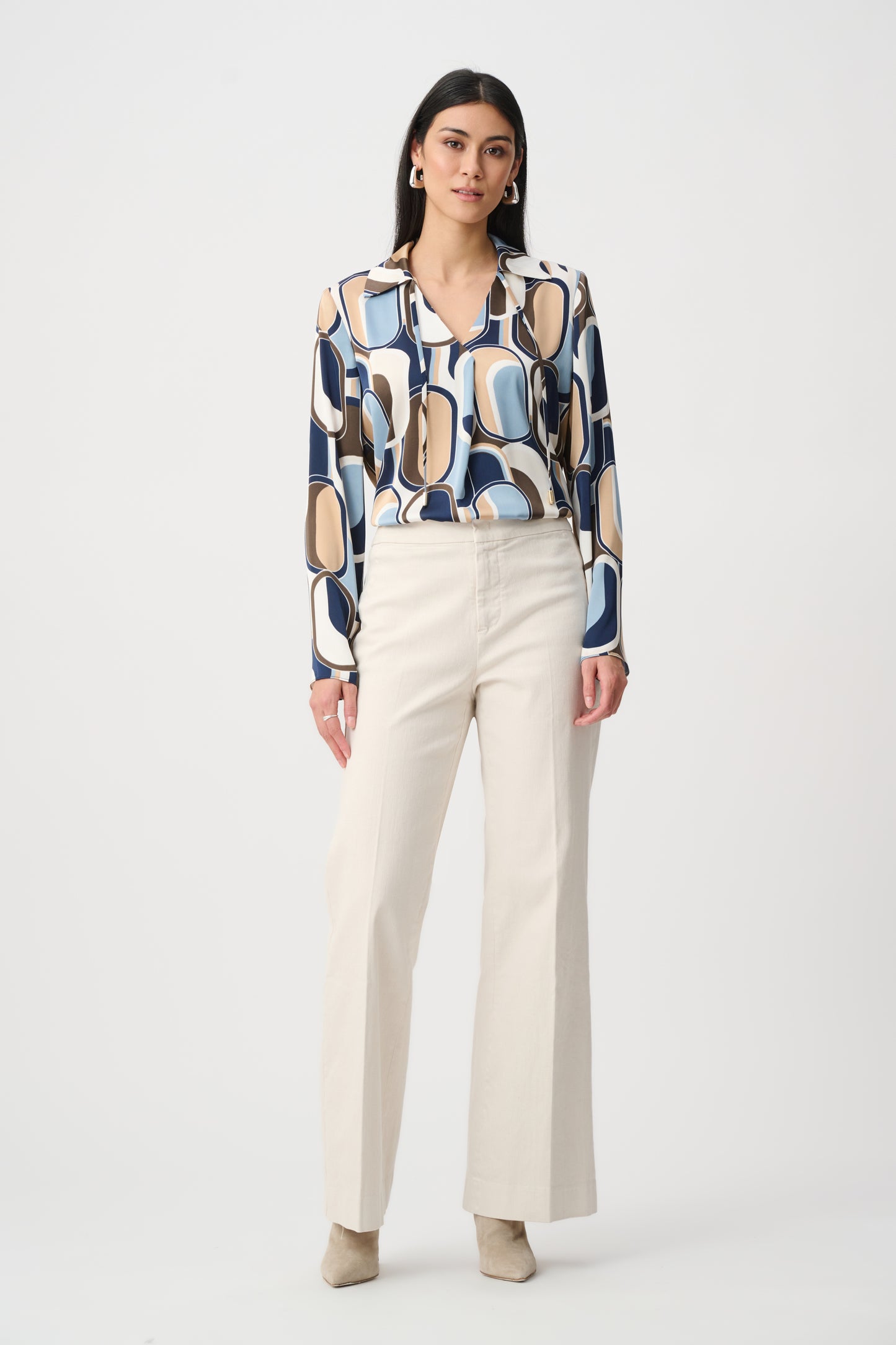 Joseph Ribkoff Chloe Wide-Leg Stretch Jean Birch