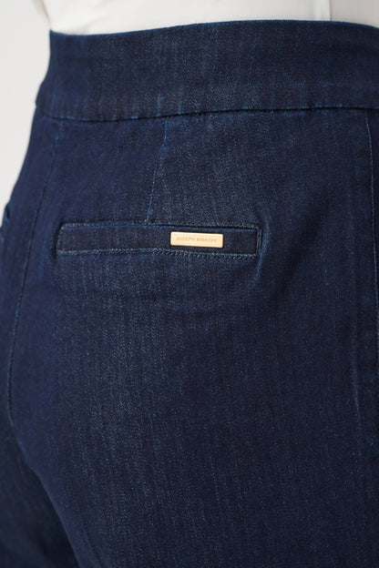 Joseph Ribkoff Chloe Wide Leg  Stretch Jeans Dark Denim Blue