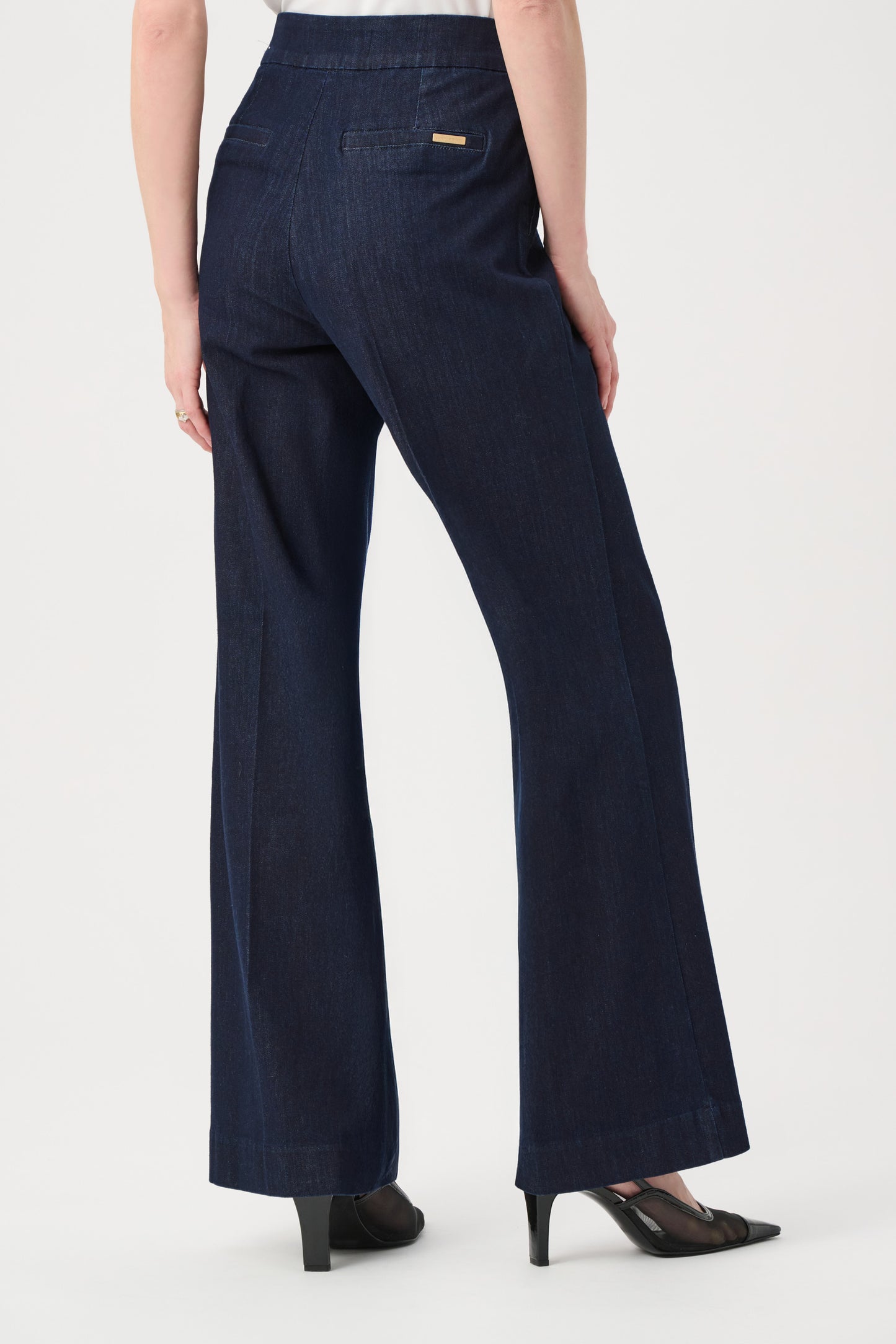 Joseph Ribkoff Chloe Wide Leg  Stretch Jeans Dark Denim Blue