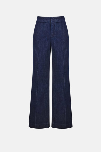 Joseph Ribkoff Chloe Wide Leg  Stretch Jeans Dark Denim Blue