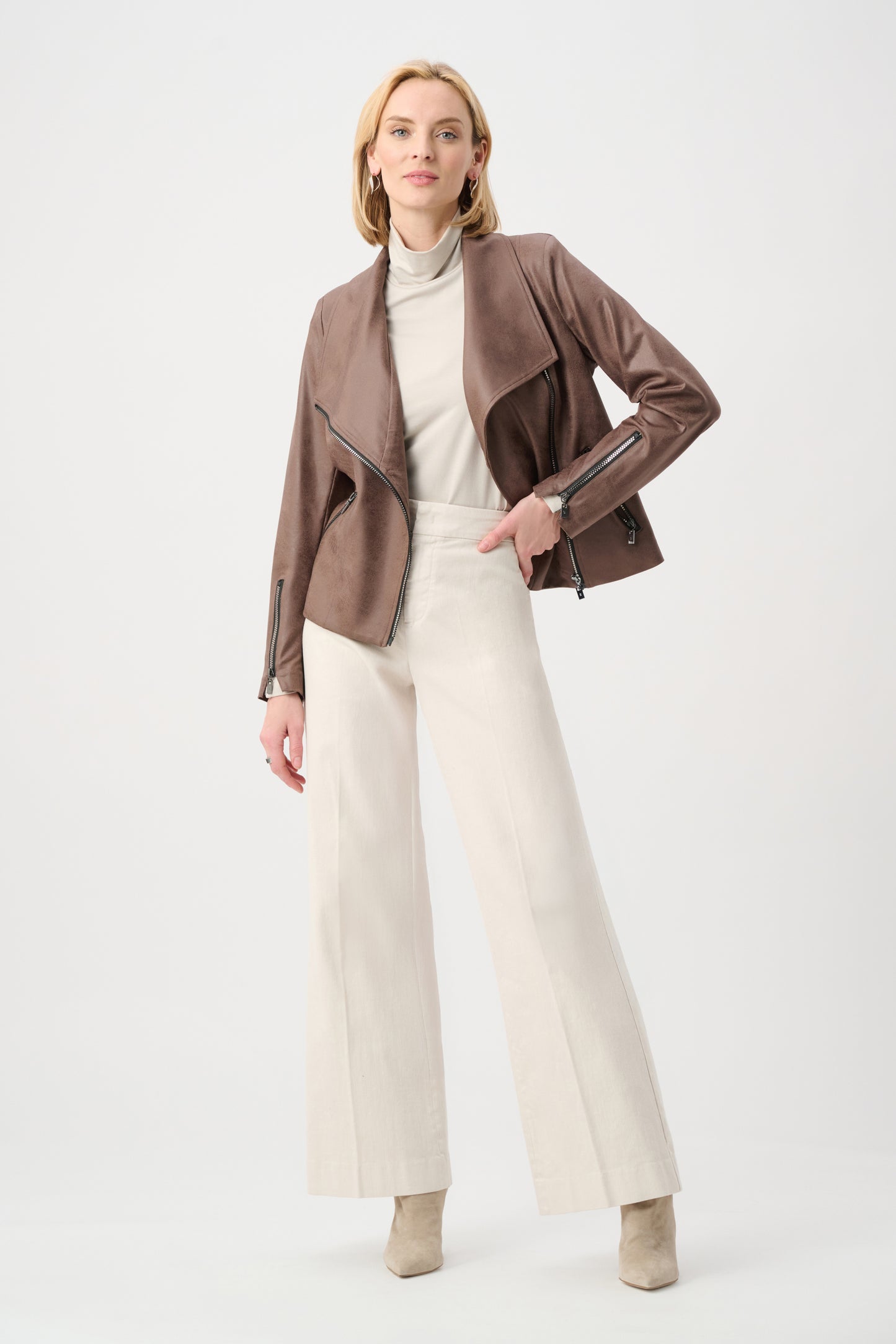 Joseph Ribkoff Foiled Jacket-Mink
