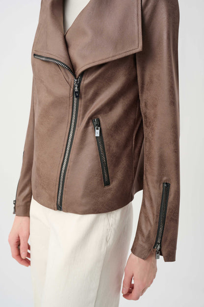 Joseph Ribkoff Foiled Jacket-Mink