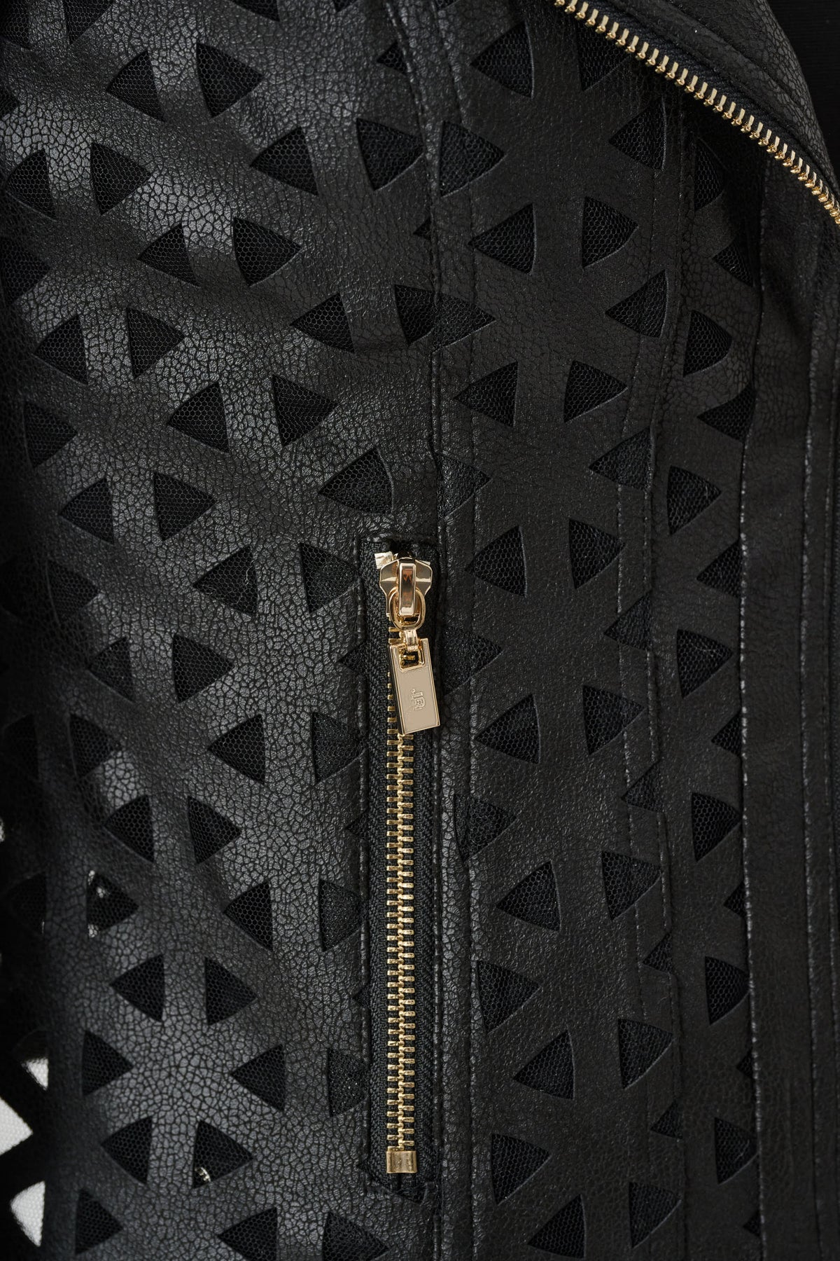 Joseph Ribkoff Foiled Faux Suede Mesh Jacket Black
