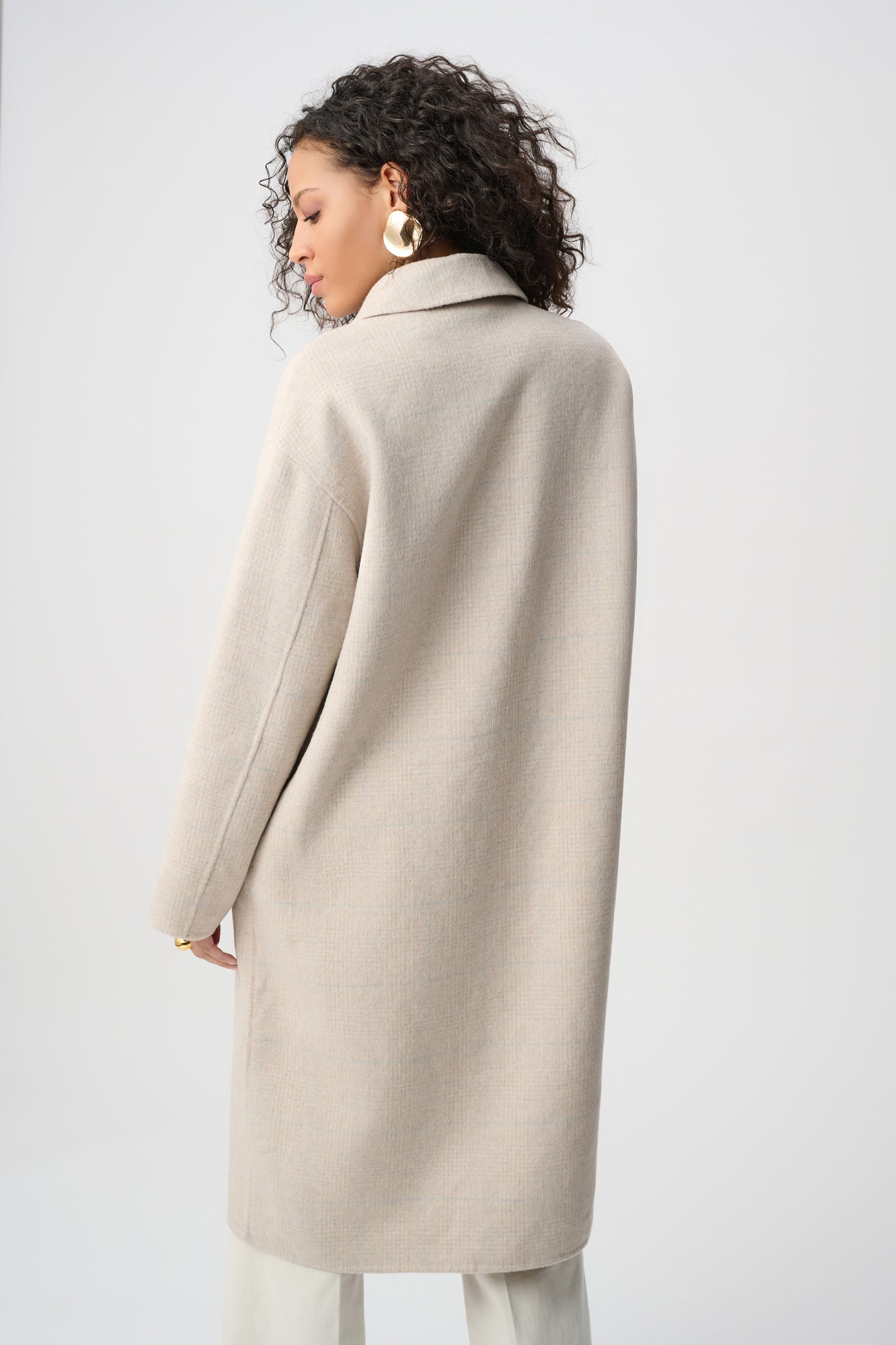 Joseph Ribkoff Reversible Boxy Coat Oatmeal/Multi
