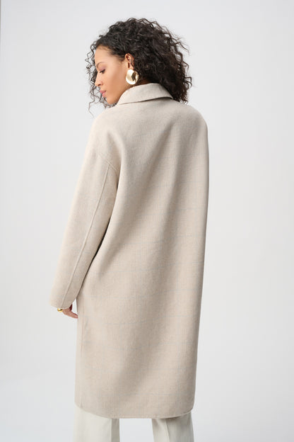 Joseph Ribkoff Reversible Boxy Coat Oatmeal/Multi