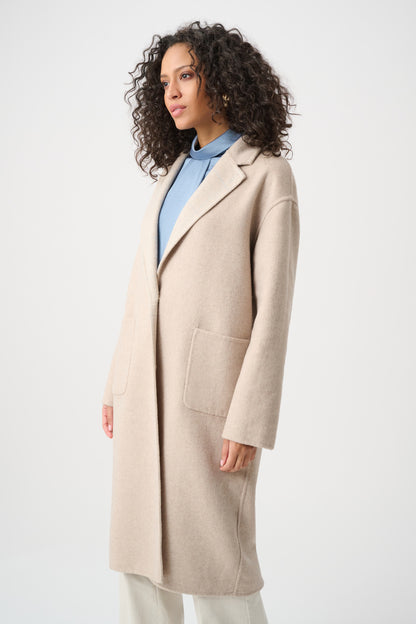 Joseph Ribkoff Reversible Boxy Coat Oatmeal/Multi