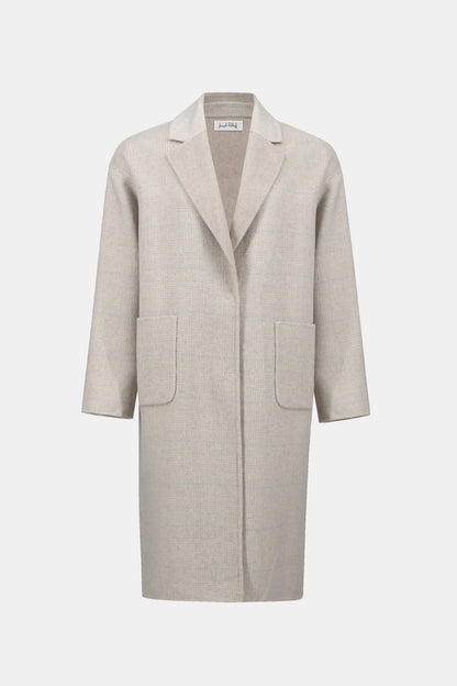 Joseph Ribkoff Reversible Boxy Coat Oatmeal/Multi