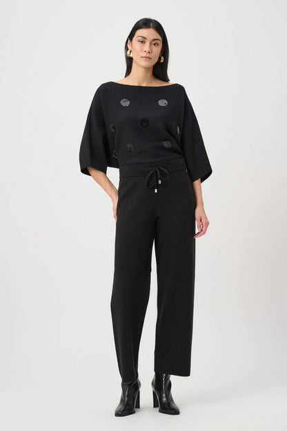 Joseph Ribkoff Knit Trousers-Black