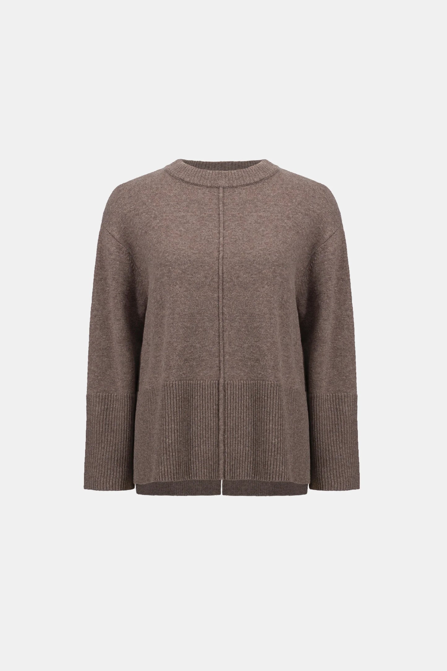 Joseph Ribkoff Boxy Crewneck Sweater-Mink Melange