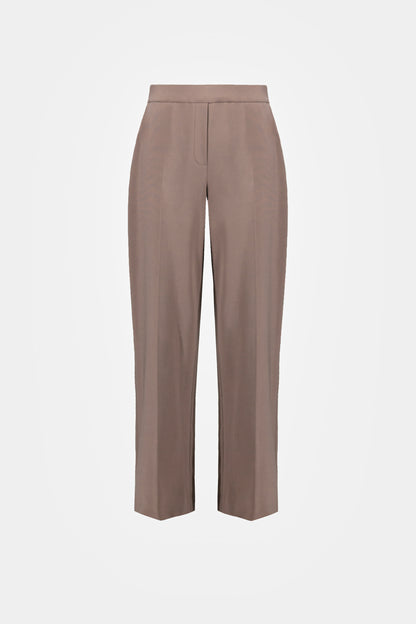 Joseph Ribkoff Mock Zip Pull-On Wide-Leg Trousers Mink