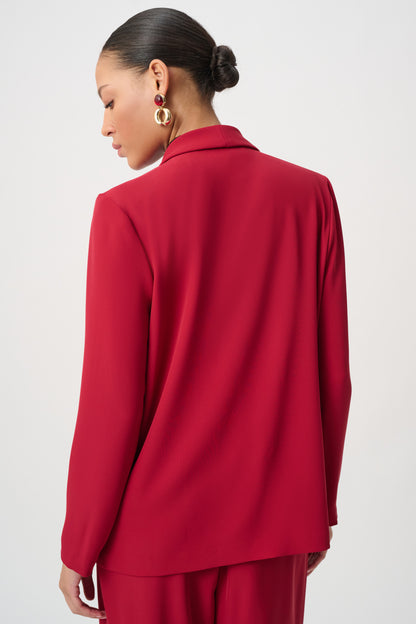 Joseph Ribkoff Shawl Collar Blazer Deep Cherry