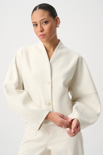 Joseph Ribkoff Shawl Collar Jacket Oatmeal