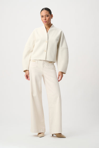 Joseph Ribkoff Shawl Collar Jacket Oatmeal