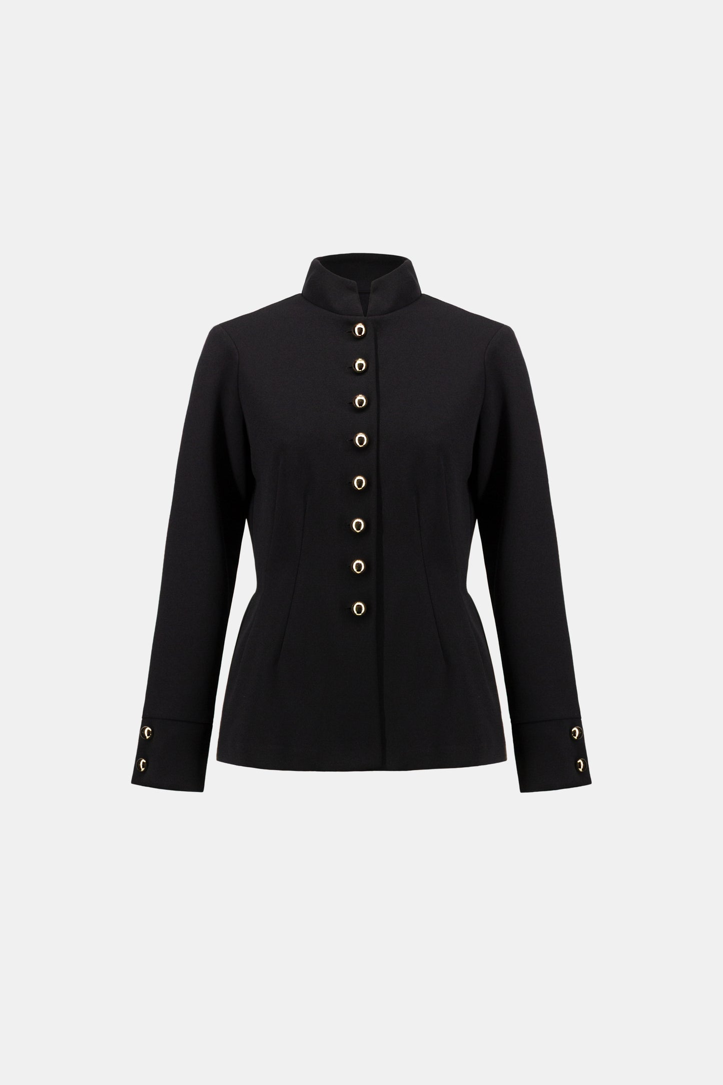 Joseph Ribkoff Military Collar Fitted Jacket Black