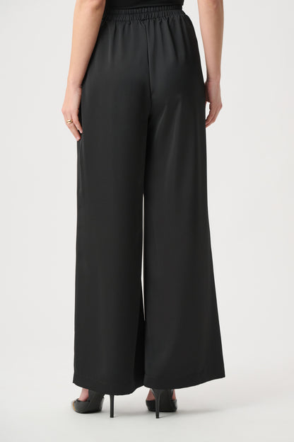 Joseph Ribkoff Satin Wide-Leg Pants Black