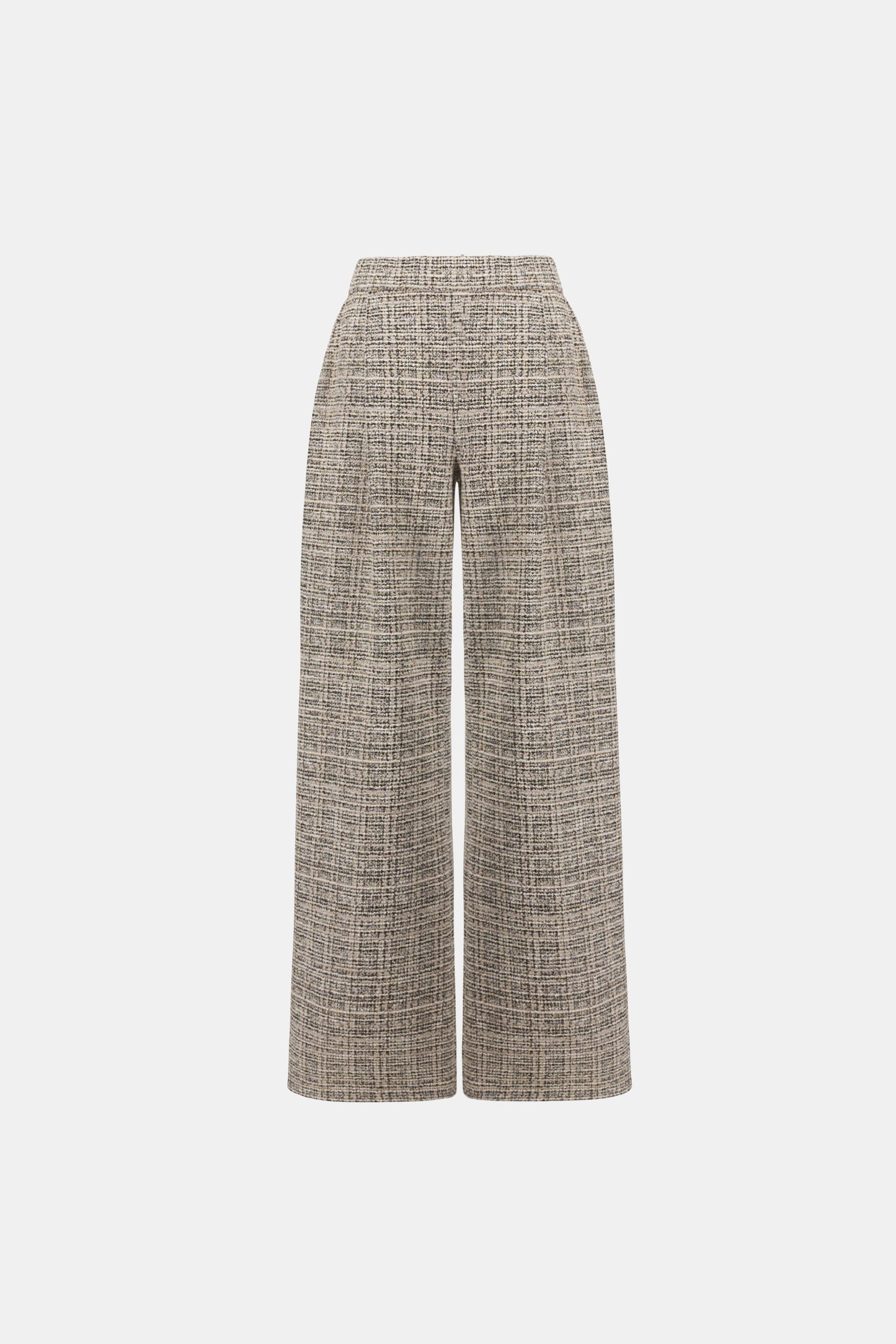 Joseph Ribkoff Boucle Wide-Leg Trousers Beige/Multi