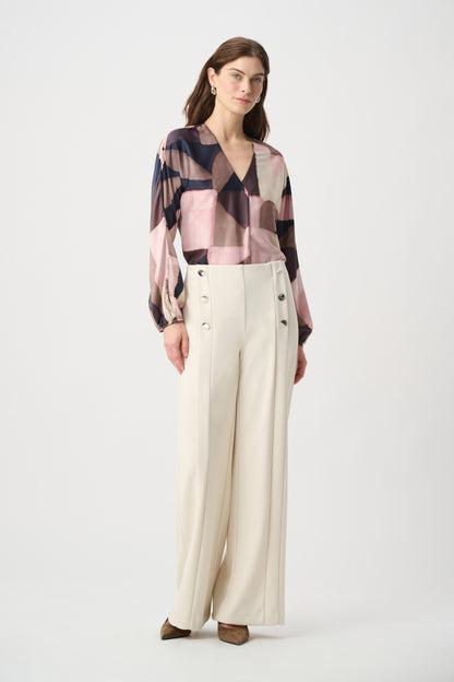 Joseph Ribkoff Sailor Wide-Leg Trousers Birch