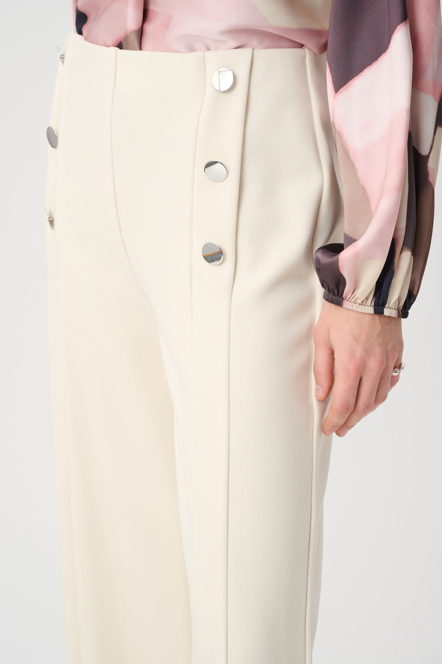 Joseph Ribkoff Sailor Wide-Leg Trousers Birch