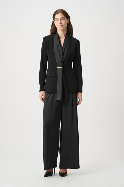 Joseph Ribkoff Scarf Collar Blazer Black