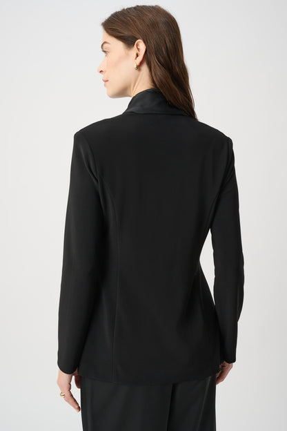 Joseph Ribkoff Scarf Collar Blazer Black