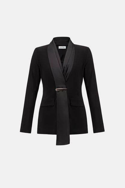 Joseph Ribkoff Scarf Collar Blazer Black