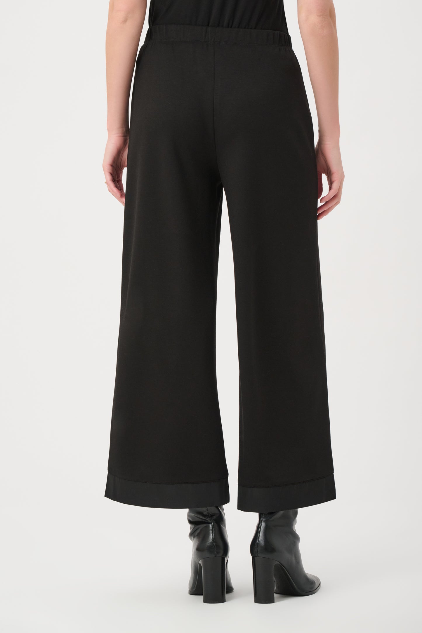 Joseph Ribkoff Wide Leg Trim Pull-on Trousers Black
