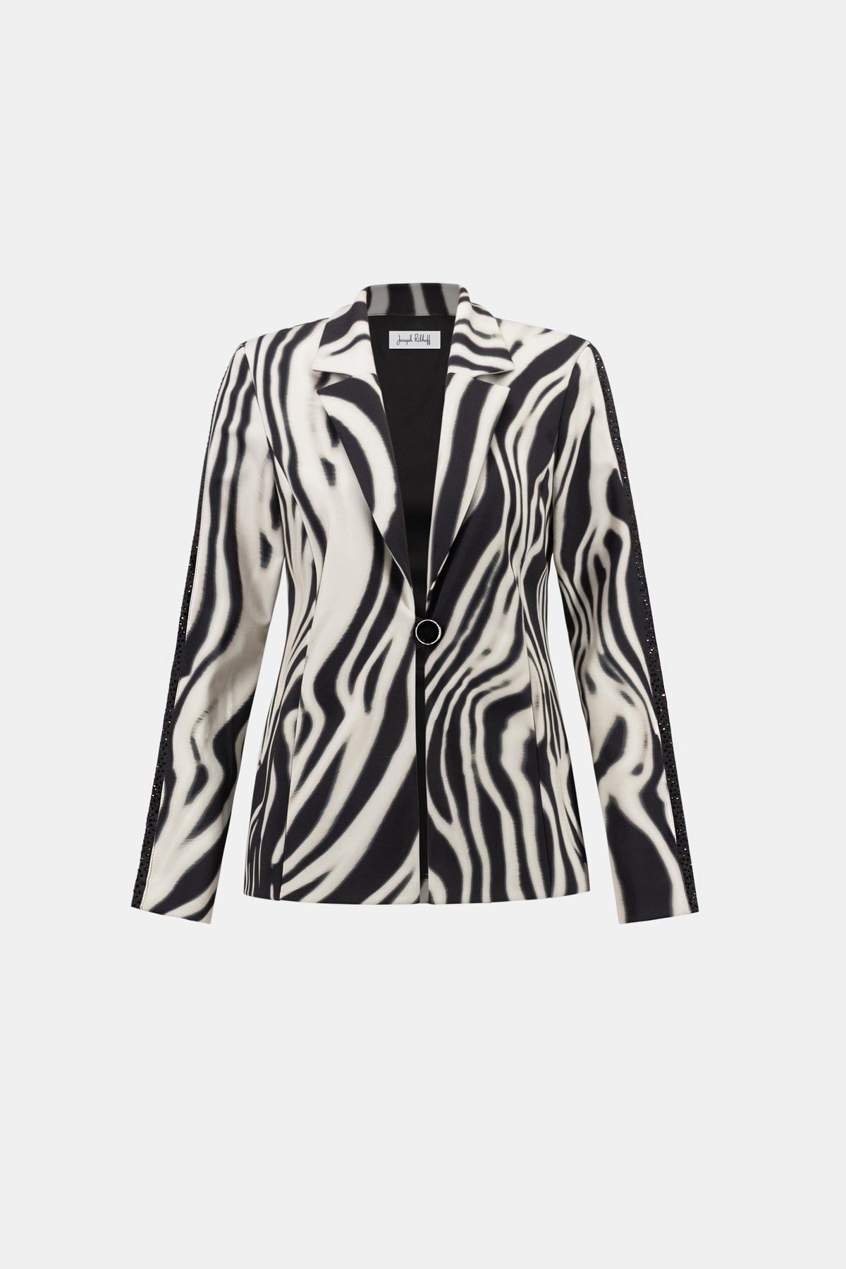 Joseph Ribkoff Animal Print Blazer Black/Off-White