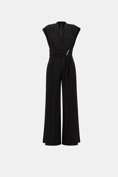 Joseph Ribkoff Wrapped Wide-Leg Jumpsuit Black
